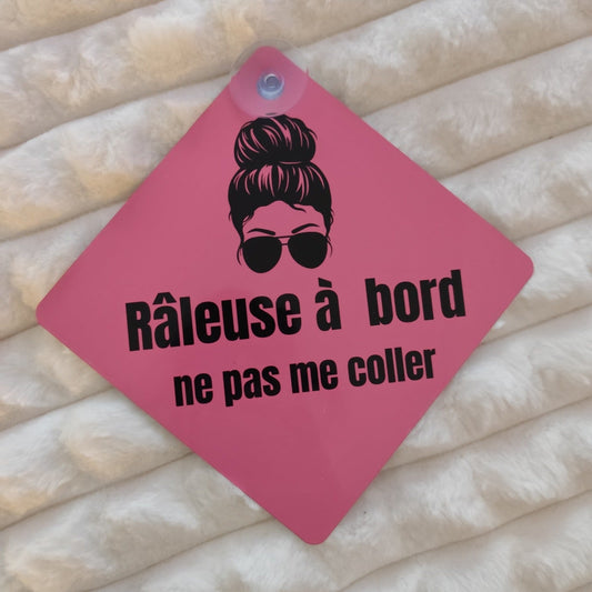 Plaque personnalisée « râleuse À bord »