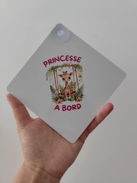 Plaque personnalisée enfant voiture